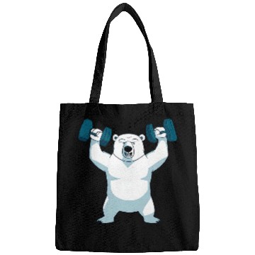 Discover Polar Bear dumbbell weightlifting Gym And Polar Bear Lovers 1 Bags