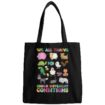 Discover We All Thrive Under Different Conditions Autism Teacher Bags