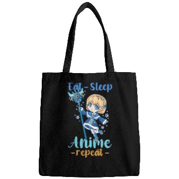 Discover Eat Sleep Anime Repeat I Chibi Kawaii Cosplay Bags
