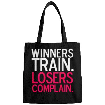 Discover DEDICATED Winners Train Losers Complain Tee Bags