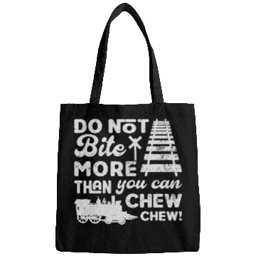 Discover Do not bite more than you can choo choo Funny Train model Bags
