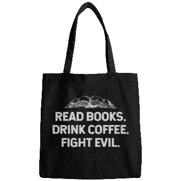 Discover Read Books Drink Coffee Fight Evil Reading Bookworm 7 Bags
