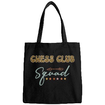 Discover Chess Club Squad leopard pattern retro vintagess team Bags