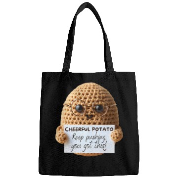 Discover Funny Positive Potato Knitted Potato Crochet Motivation Bags