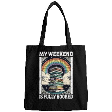 Discover My Weekend Is Fully Booked Book Lover Bookworm Reading Book 3 Bags