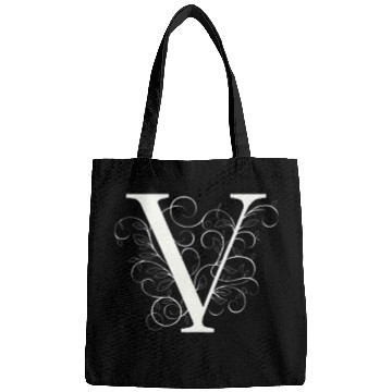Discover Elegant Flourished V Classic Monogram Design Bags