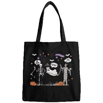 Discover Halloween ER nurses ghostss Skeletons Mummy Medsurg nurses Bags
