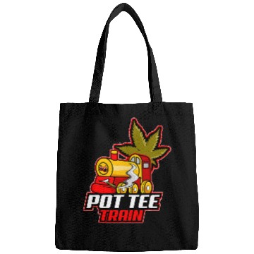 Discover Pot Tee Train Funny weedss Bags