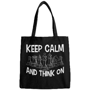 Discover Keep Calm And Think On Chess Player Bags
