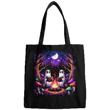 Discover Spooky ghosts Reading Book Cottagecore Teacher Bags