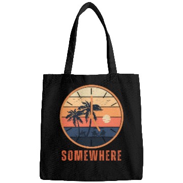 Discover It s 5 O clock Somewhere Retro Sunset Beach Summer Bags
