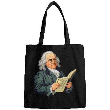 Discover Benjamin Franklin Reading A Book Bags