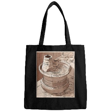 Discover Pottery Wheel Clay Tranquility Graphic Bags