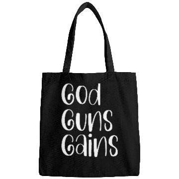 Discover God Guns Gains Funny Weightlifting Apparel 1 Bags