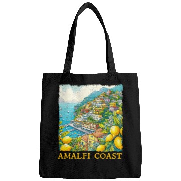 Discover Amalfi Coast town Italy Trip Vacation Mediterranean Sea Bags