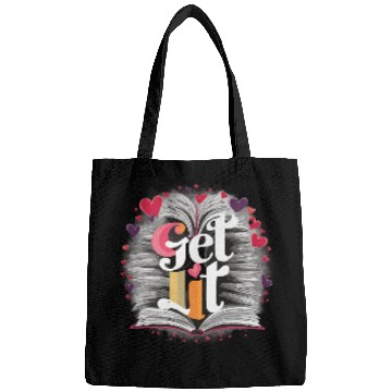 Discover Get Lit with Books Funny Meme Book Lover Reading Bags