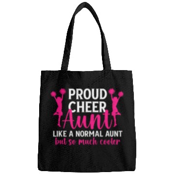 Discover Proud Cheer Aunt Of A Cheerleader Aunt Cheer Auntie Bags