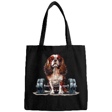 Discover Pumping Weight Lifting Funny Tibetan Spaniel Bags