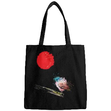 Discover Murakami Birds Red Moon Japenese Bags