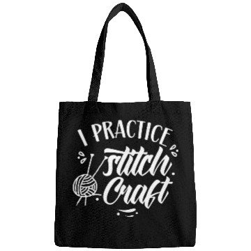 Discover I Practice Stitch Craft Hobby Knitting Yarn Knit Knitter Bags