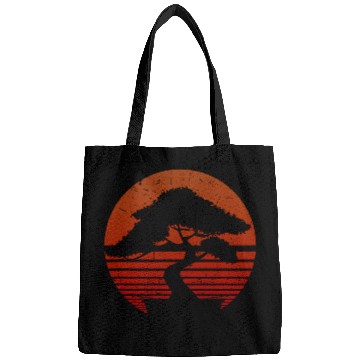 Discover vintagess Bonsai Tree Shadow Picture Retro Bags