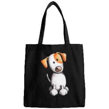 Discover Cute Jack Russell Terrier Drawing Bags