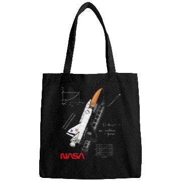 Discover NASA Space Shuttle chalk drawing Worm Logo Bags