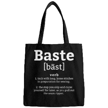 Discover Funny Basting Stitch Sewing Pun Graphic Novelty Sewer Bags