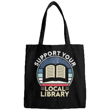 Discover Support Your Local Library Book Lovers Bags