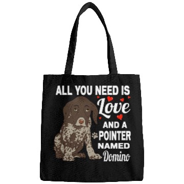 Discover Cute Pointer Named Domino For German Shorthaired Pointer Dog Bags