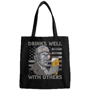 Discover 4th of July Hamilton Drunk Beer Drinks Well With Others Men Bags