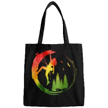 Discover climb climbing rock climbing climber gift Bags