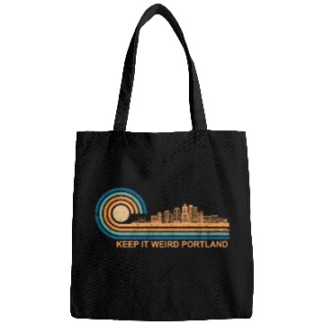 Discover Keep It Weird Portland Oregon Skyline Retrokeep it Bags