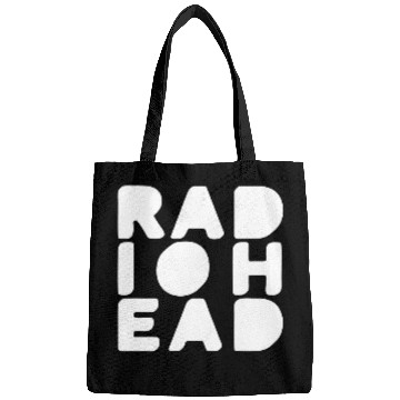 Discover Simple White Bold Text Radiohead Bags
