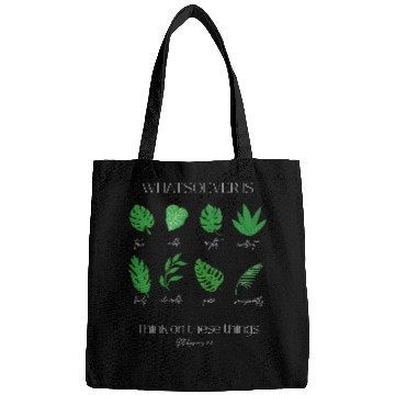 Discover Philippians 4:8 Bible Verse and Plants Bags