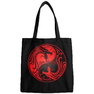 Discover Yin Yang Dragons Red and Black Bags