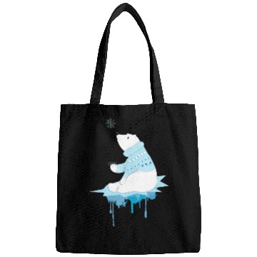 Discover Polar bear with snowflakes Bags