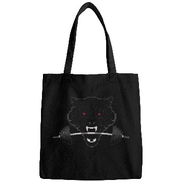 Discover weight lifting wolf clear Bags