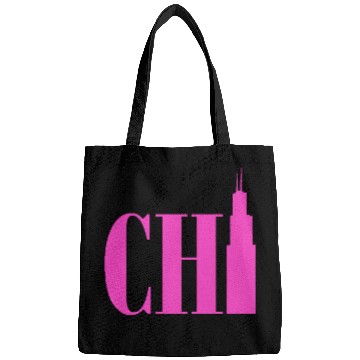 Discover Chicago - Neon Pink Bags