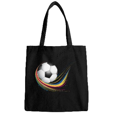 Discover Abstract football green colorful wave Bags