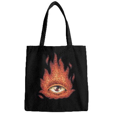 Discover Eye in fire creative design Bags