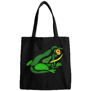 Discover Funky Frog Abstract Art Bags