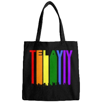 Discover Tel Aviv Israel Skyline Rainbow LGBT Gay Pride Bags