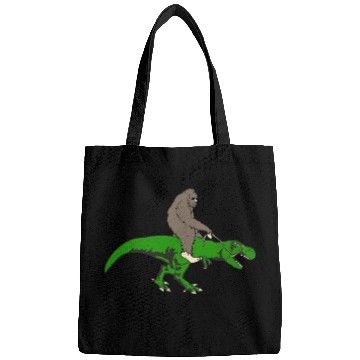 Discover Bigfoot riding T rex Bags