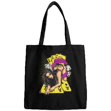 Discover Sexy-girl-cards-aces-poker-game-cartoon Bags
