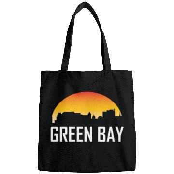 Discover Green Bay Wisconsin Sunset Skyline Bags