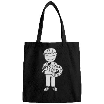 Discover Boy with paint brush and colors Bags