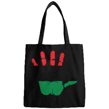 Discover Pan African Flag Hand Print Sign Afro- American Bags