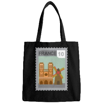 Discover france post stamp Bags