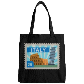 Discover italy post stamp Bags